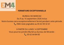 EM4 - Le travail au service de l'insertion : fermeture exceptionnelle du bureau de Marciac
