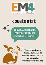 EM4 - Le travail au service de l'insertion : CONGES D'ETE