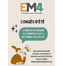 EM4 - Le travail au service de l'insertion : CONGES D'ETE